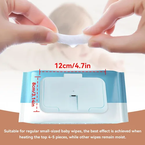 Vista 3 de Calentador de toallitas para bebés, temperatura constante de calentamiento uniforme, calentador portátil de toallitas húmedas USB para bebés