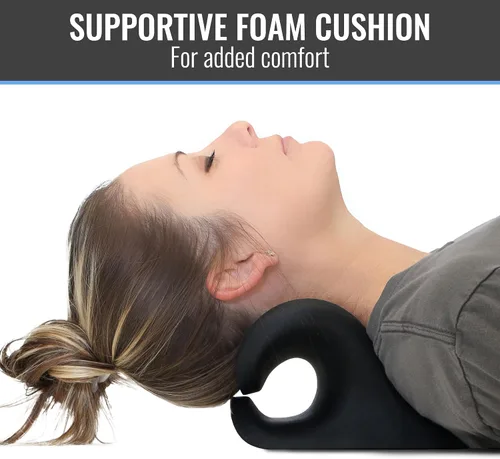 Vista 2 de HealthSmart Dispositivo de tracción de cuello y hombro, relajante de cuello y hombros, terapia magnética, alineación de columna cervical y alivio