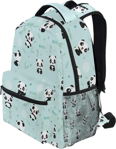 Vista 24 de ATTX Linda mochila con diseño de panda para niños y niñas, Panda-h, Ciclismo