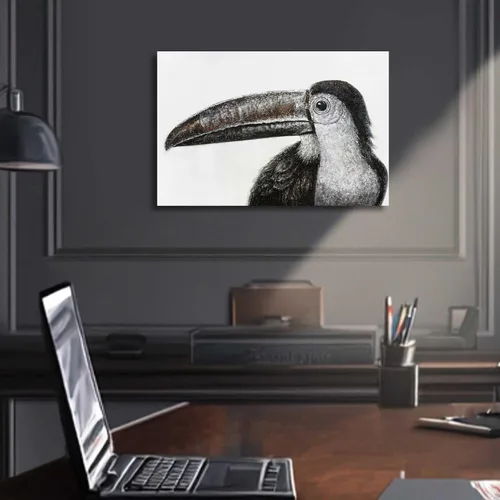 Vista 6 de Pintura de Pájaros Arte de Pared en Blanco y Negro Impresiones de Pared de Animales Lienzo Pequeño Enmarcado Obra de Arte para Oficina Dormitorio