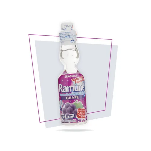 Vista 6 de Sangaria Ramune - Bebidas japonesas, soda de mármol, carbonatadas, paquete variado, paquetes, combo Mix Favor, original, fresa, naranja, melón, uva