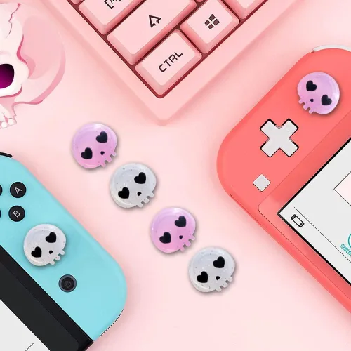 Vista 20 de PERFECTSIGHT Juego de 4 fundas para palanca de mando para Switch Lite/OLED, para Nintendo Switch, para Switch Lite/OLED, cubierta de botón analógica