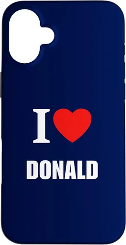Vista 23 de Cute I Love Heart Donald Parents Wife Husband Girl Boy Case for iPhone 16