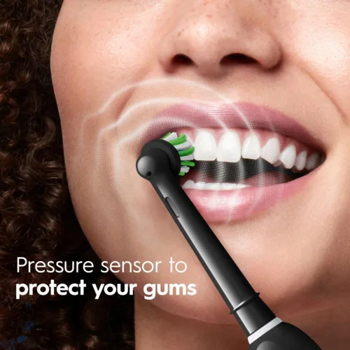 Vista 3 de Oral-B Cepillo de dientes eléctrico recargable Pro 1000, color negro (paquete de 3)