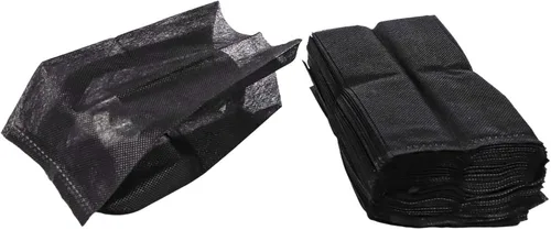 Vista 6 de Paquete de 100 bolsas de cultivo de tela no tejida, macetas biodegradables con agujeros de drenaje para flores, verduras, hierbas (7.9 x 7.9 in)