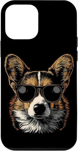 Vista 13 de iPhone 16 Corgi con gafas de sol divertido perro mamá papá Corgi caso