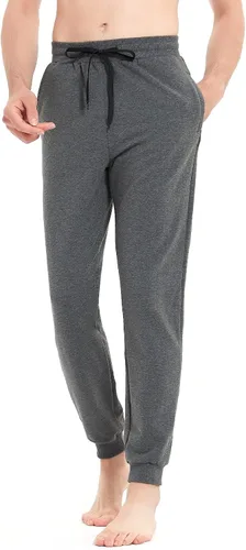 Vista 18 de Idtswch 30/32/34/36/38/40. Pantalones deportivos altos para hombre, extra largos, con bolsillos con cremallera
