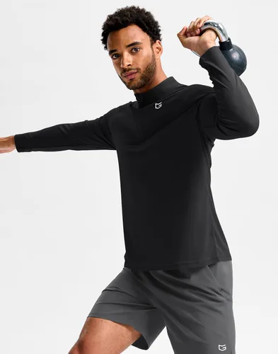 Vista 4 de G Gradual Camisetas deportivas de manga larga con cremallera de un cuarto Negro