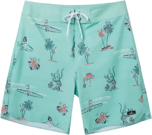 Vista 30 de SURF CUZ Shorts de Tabla/Playa para Hombre con Elasticidad en 4 Direcciones para Natación