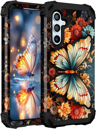 Vista 60 de Hocase Funda para Galaxy A37 5G, protección resistente a prueba de golpes, parachoques de goma de silicona suave+funda protectora híbrida