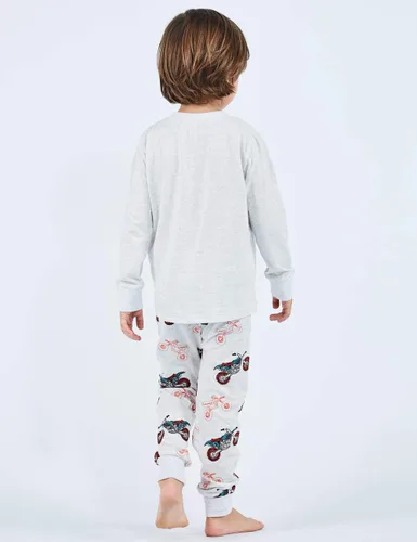 Vista 3 de A&J DESIGN Pijama de algodón estampado para niños de 2 a 14 años, conjunto de pijama de 2 piezas