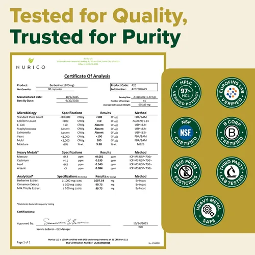 Vista 7 de VAHDAM Berberina 97% HCL 1200mg Extracto con canela y cardo mariano Apoya la salud del corazón y ayuda a mantener un metabolismo saludable