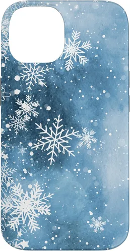 Vista 4 de Funda para iPhone 17 con diseño de copos de nieve con diseño de cristales helados