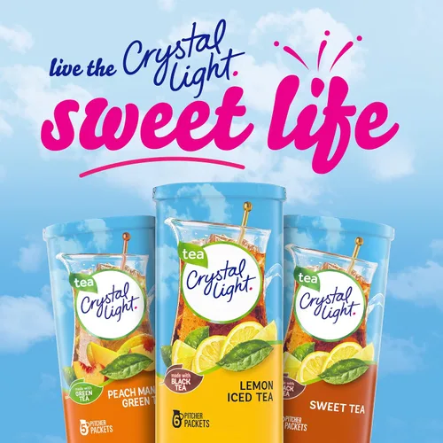 Vista 9 de Crystal Light Mezcla de bebida en polvo de té helado de limón , lata de 1.4 oz, 12