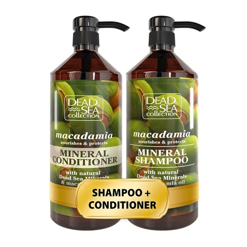Vista 19 de Set de champú y acondicionador Dead Sea Collection con aceite de argán – Productos hidratantes y suavizantes para el cabello con minerales del Mar