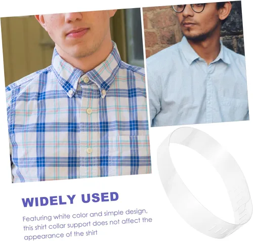 Vista 7 de BESTYASH Collar de plástico para hombre, 100 unidades de estancias de cuello para camisas para camisas de vestir