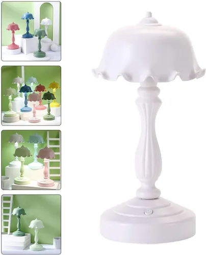 Vista 3 de Toddmomy Mini lámpara de escritorio LED de carga USB compacta luz de lectura de cabecera cálida lámpara de mesa decorativa para dormitorio