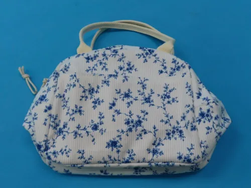 Vista 44 de Bluboon Bolsa de almuerzo para mujer, bonita bolsa de almuerzo de pana con correa para el hombro, reutilizable, aislada, gran capacidad