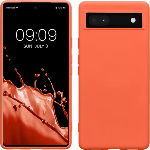 Vista 13 de kwmobile Funda compatible con Google Pixel 6a - Funda protectora delgada de silicona TPU - Arctic Night