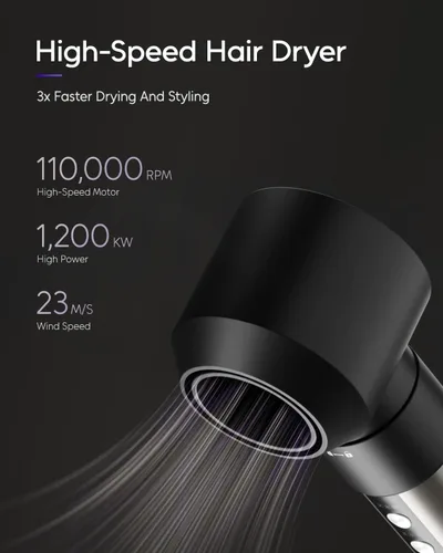 Vista 7 de 7MAGIC 6 en 1 Multi Hair Styler & Cepillo Secador de Pelo de Alta Velocidad Plateado