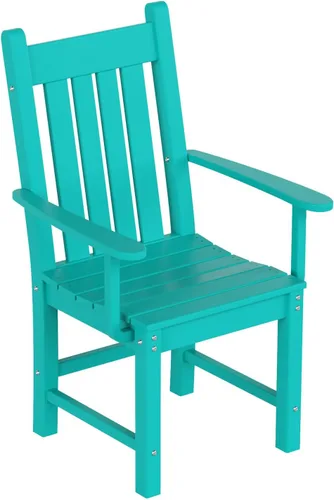 Vista 51 de WestinTrends Malibu Outdoor Patio HDPE Adirondack Silla de comedor para patio, color negro