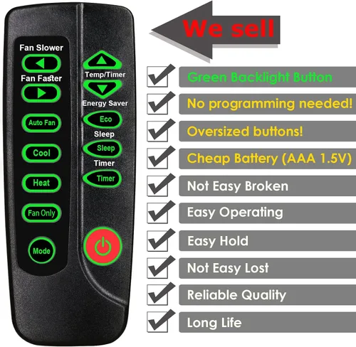 Vista 3 de Repuesto para control remoto de aire acondicionado Frigidaire que aparece en la imagen (D)