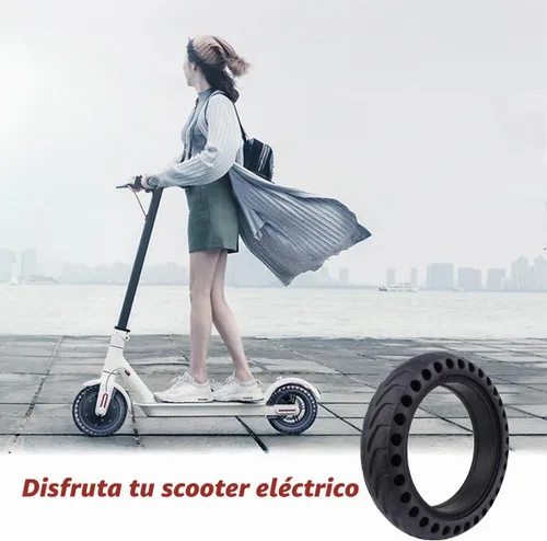 Vista 4 de Z-FIRST 2 neumáticos sólidos de 8.5 pulgadas, ruedas de scooter eléctrico, neumáticos de repuesto de 8-1/2 pulgadas, neumáticos delanteros