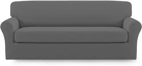 Vista 38 de Easy-Going - Funda elástica de microfibra de 2 piezas para sofá, funda suave de elastano, lavable, parte inferior elástica, protector para muebles