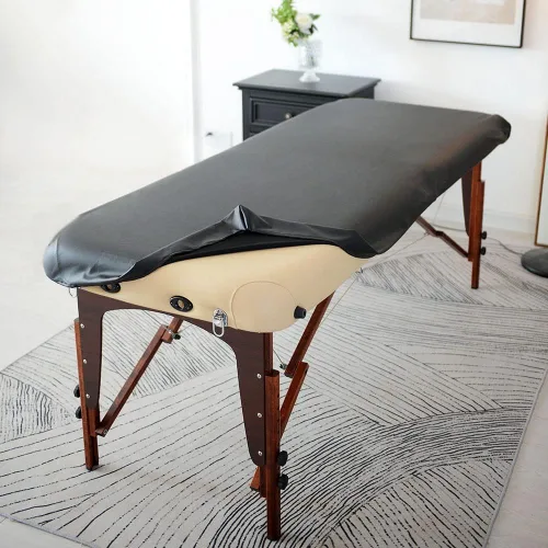 Vista 5 de ARTABLE Protector de cubierta de mesa de masaje de cuero impermeable beige