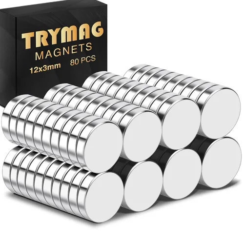 Vista 7 de TRYMAG 200 piezas de imanes pequeños de neodimio de 6 x 2 mm, imanes de tierras raras para pizarra, pequeños discos redondos para nevera