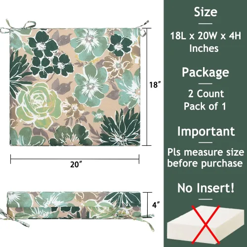Vista 3 de Magpie Fabrics - Juego de fundas para cojines de patio de 2 (solo funda de repuesto, sin inserto!), Funda impermeable para silla de asiento profundo