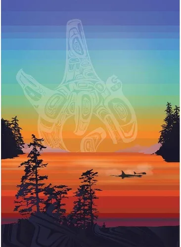 Vista 4 de Cobble Hill - Rompecabezas de 1000 piezas, colores de la costa de Salish, póster de muestra incluido