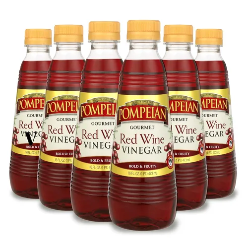 Vista 12 de Pompeian Vinagre de vino tinto orgánico gourmet, sin filtrar y sin pasteurizar, 16 onzas líquidas