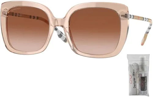 Vista 2 de BURBERRY BE4323 Square Sunglasses for Women + BUNDLE with Designer iWear Eyewear Care Kit