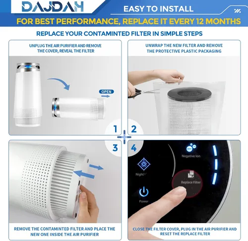 Vista 5 de CL-6070A - Filtro compatible con BEABA Nursery y Tenergy Renair TAP01 y Cool-Living CL-6070A y Tredy TD-1300 Purificador de aire con filtro H13 True