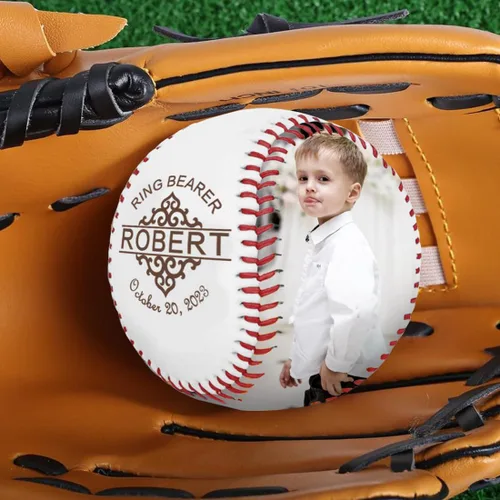 Vista 2 de SLML Día del Padre de béisbol personalizado Foto personalizada y nombre del Día del Padre Interés Impreso Imagen de Béisbol Regalos para papá