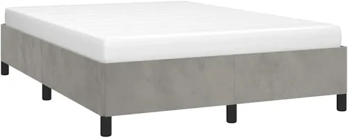 Vista 12 de vidaXL Marco de cama, marco de cama tapizado de plataforma, base de cama doble con soporte de listones de madera para dormitorio, gris oscuro