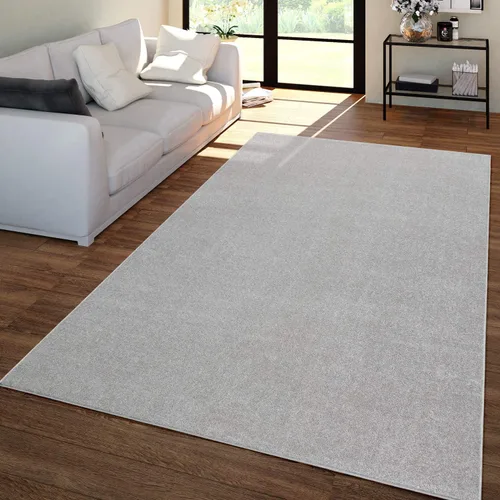 Vista 7 de Paco Home Alfombra de área sólida en color crema, diseño liso moderno, tamaño: 2' x 3'3