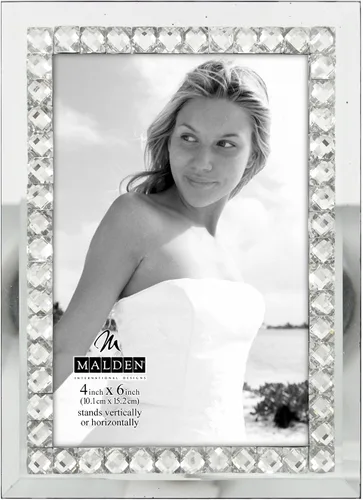 Vista 8 de Malden International Designs - Marco de fotos de cristal con joyas (5 x 7 pulgadas)