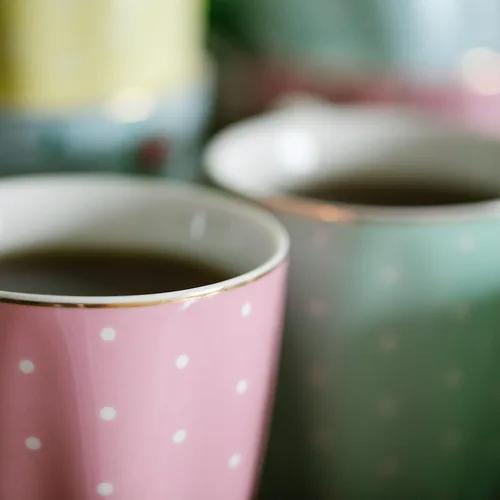 Vista 7 de BTaT- Royal - Juego de 8 tazas de café de porcelana de porcelana de porcelana de 12 onzas, tazas de café grandes para tazas de café, tazas de té