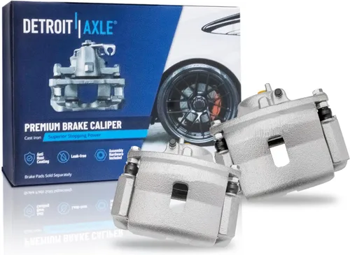 Vista 53 de Detroit Axle - Rotores de freno para Ford 2013-2019 Explorer Taurus Flex Lincoln MKT MKS, rotores de freno de disco ranurados perforados de repuesto