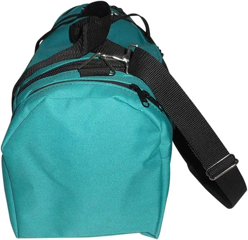 Vista 35 de Bolsa de lona triple grande con apertura en U, bolsillo frontal y dos compartimentos laterales, perfecta bolsa de cabina fabricada en Estados Unidos.