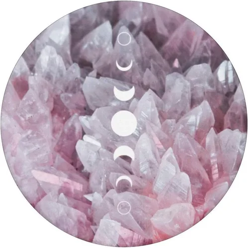 Vista 3 de Bohemian Moon Phase Lunar Cycle Boho Crystal Quartz Gift PopSockets Grip and Stand para teléfonos y tabletas