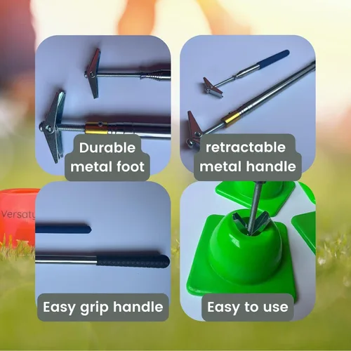 Vista 4 de Versatyle Easy Cone Pickup Stick Selector de cono retráctil superior para deportes, tráfico y conos al aire libre Funciona con la mayoría
