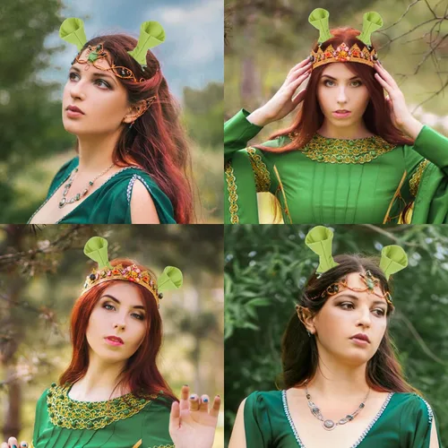 Vista 6 de 16 pinzas para el cabello con orejas de monstruo verdes, disfraz de Halloween