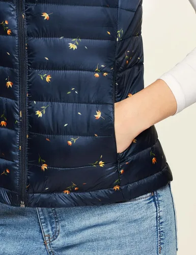 Vista 4 de TSLA Chaleco acolchado ligero y plegable para mujer, chalecos de invierno resistentes al agua