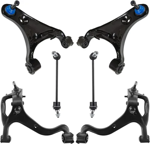 Vista 79 de Detroit Axle - Kit de extremo delantero para Chrysler 300 Dodge Charger 2011-2023 Challenger, 2 Lower Rearward Control Arms 2 Outer Tie Rods 2