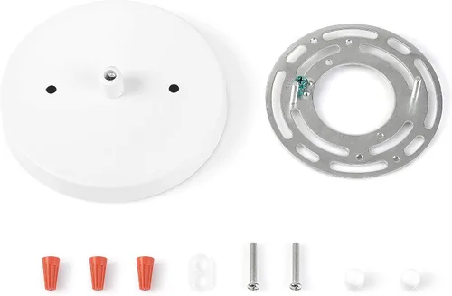 Vista 11 de BRIGHTTIA Kit moderno de toldo poco profundo de 5 pulgadas con herrajes, negro mate, conversión de luz colgante para enchufar a cable duro, piezas