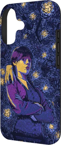 Vista 2 de Wednesday & Thing in Starry Night by Vincent Van Goth Case for iPhone 17