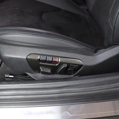 Vista 5 de Daeiclru Cubierta de panel de botón de ajuste de asiento para Toyota Supra GR A90 A91 MK5 2018-2022, cubierta de panel de interruptor de botón